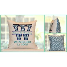 Initial - Wedding Pillow