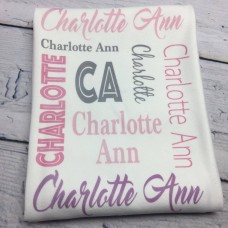 Baby Name Keepsake Blanket - Girls