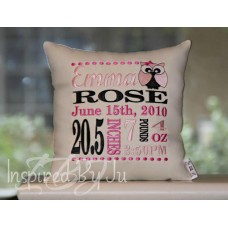Owl - Birth Announcement Pillow